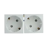 PRISE DOUBLE COURANT SCHUKO A/PROT - 4 MOD BL