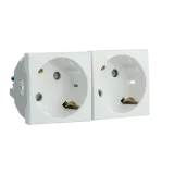 PRISE DOUBLE COURANT SCHUKO A/PROT - 4 MOD BL