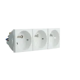 PRISE TRIPLE COUR FR A/PROT - 6 MOD BLANC