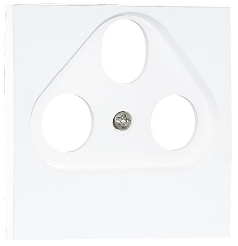 Cover Plate for R - TV - SAT Socket Multibrand 3 Outputs